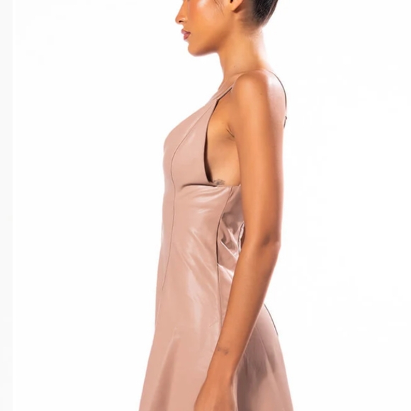 AKIRA VEGAN LEATHER ESSENTIAL MINI DRESS  **NWT** SMALL - Picture 4 of 6